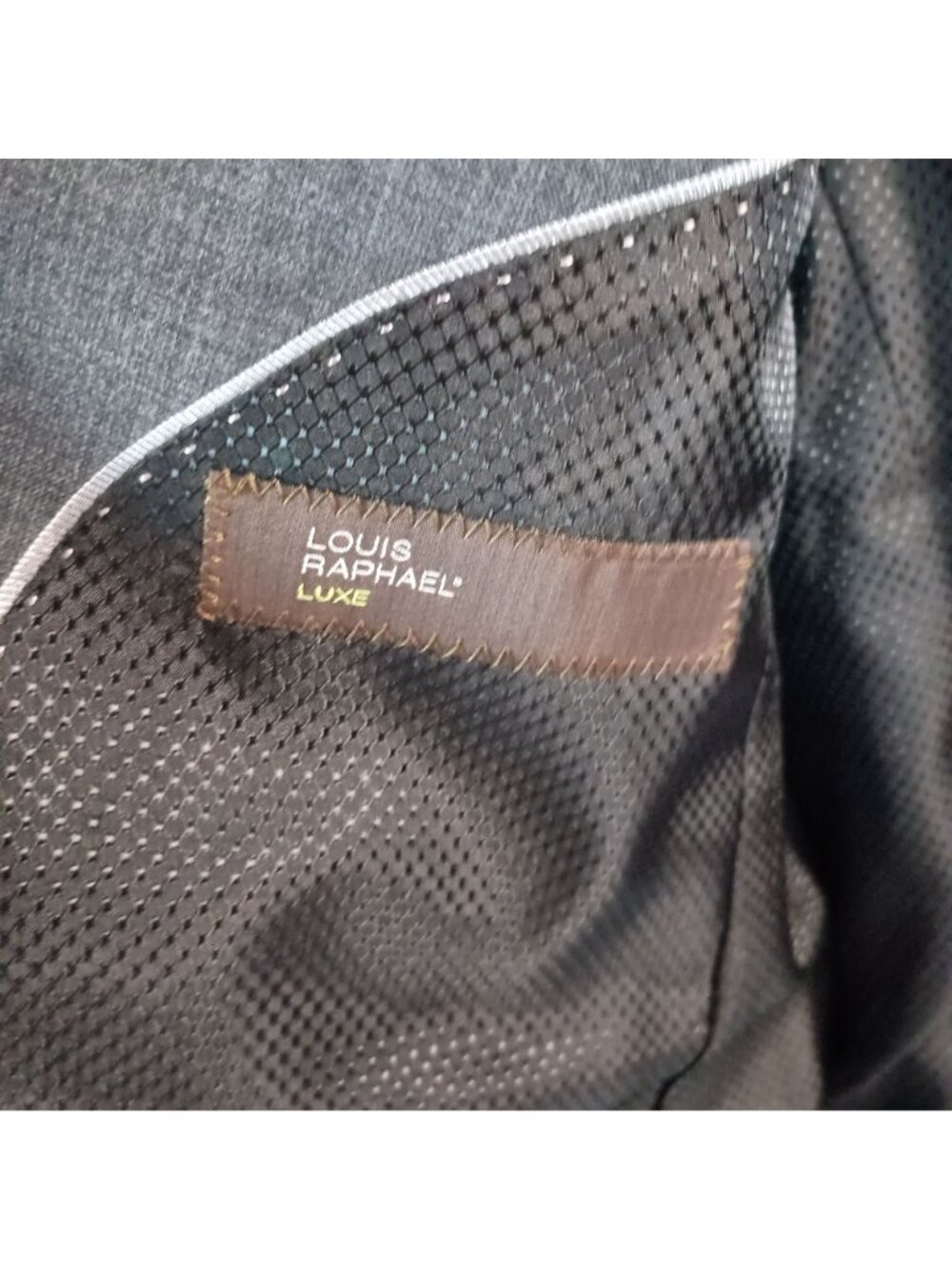 Louis Raphael Luxe Gray Wool Suit Jacket Blazer 42R Tailored Fit 3 Button - Picture 8 of 10